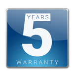 5 years warranty